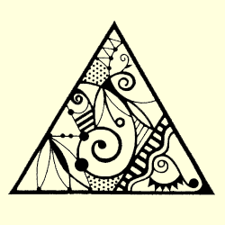 Cloisonné Triangle Rubber Stamp