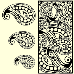 Cloisonné Paisley Rubber Stamp Set