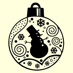 Cloisonne Snowman Rubber Stamp Set