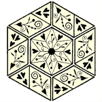 Cloisonne Hexagon Stamp