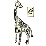 Cloisonne Giraffe Stamp